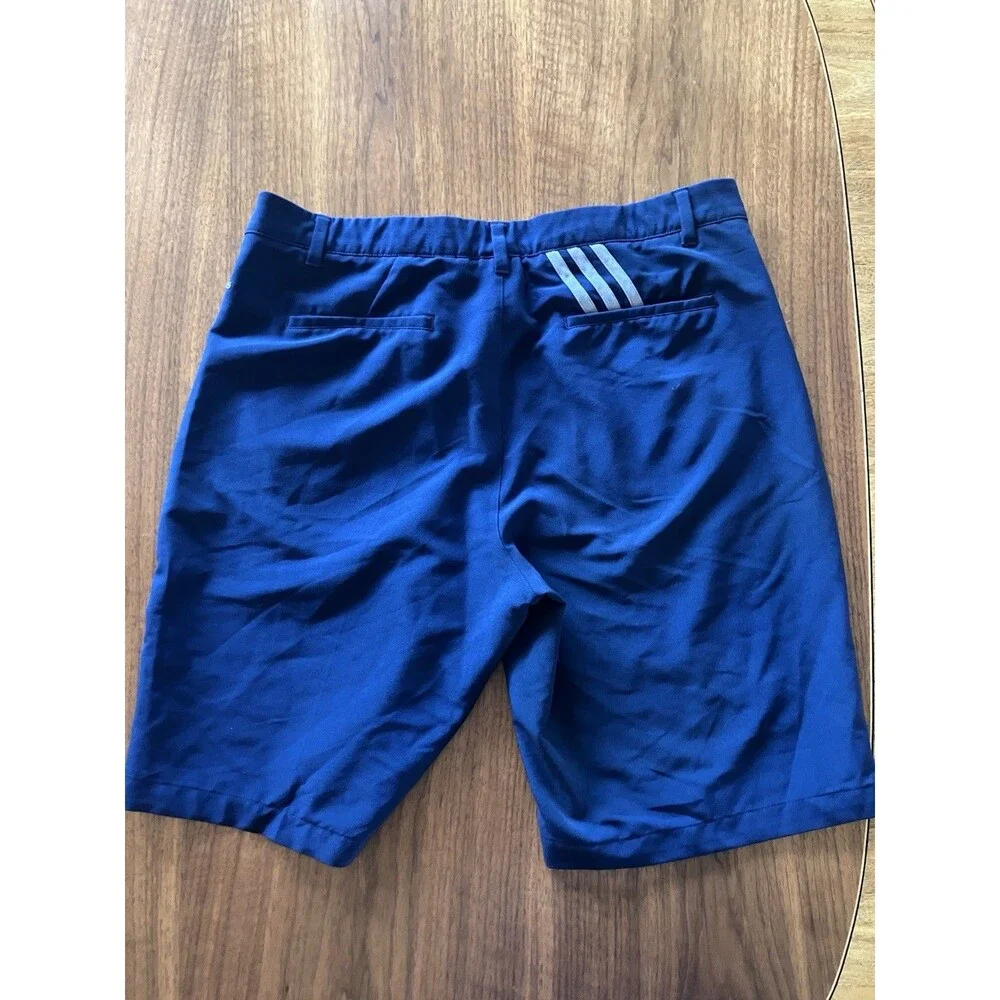 Adidas Men’s 3‑Stripe Performance Golf Shorts Navy Blue Size 36